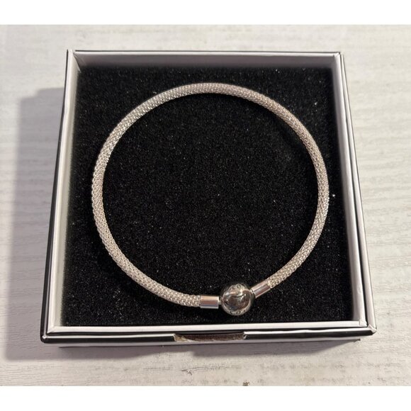 LaMenars 925 Sterling Silver Forever Love Charm Bracelet 21cm In Gift Box - Picture 1 of 12